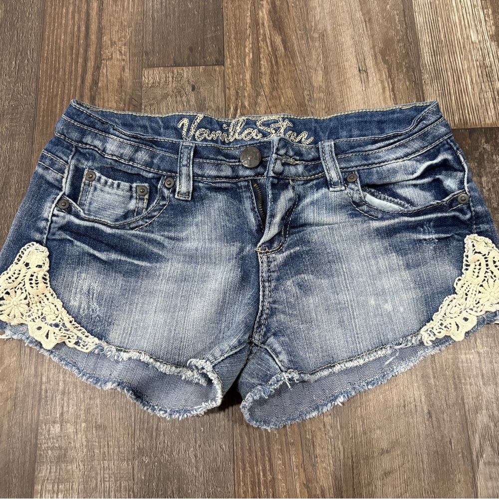 Vanilla Star Women's Blue Denim Shorts